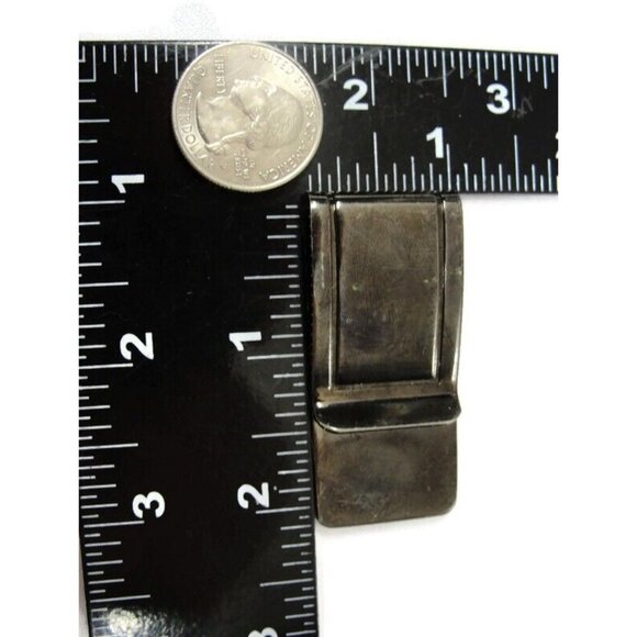 Vintage Black Chrome Money Clip Men Wallet ID Credit Card Holder - Picture 5 of 6